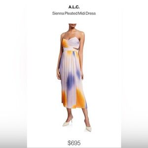 A.L.C Sienna ombré pleated dress